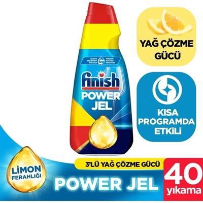 Finish Hepsi Bir Arada Konsantre Jel Bulaşık Makinesi Deterjanı 1000 ml Limon Kokulu Cam Koruma Özellikli