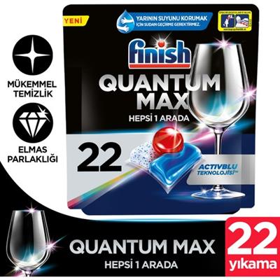 Finish Quantum Max Bulaşık Makinesi Deterjanı 22 Kapsül