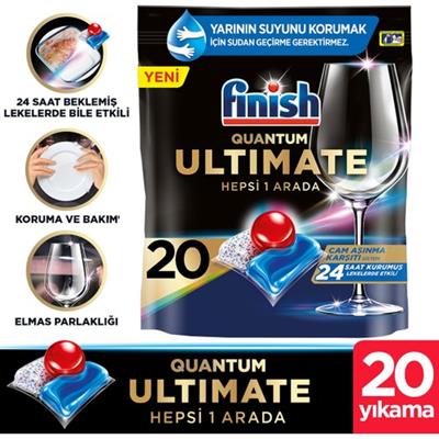 Finish Quantum Ultimate 20 Kapsül Bulaşık Makinesi Deterjanı Tableti