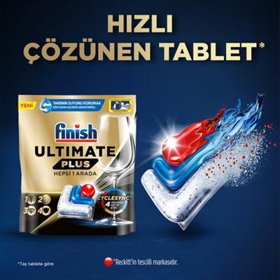 Finish Ultimate Plus 20 Kapsül  Bulaşık Makinesi Deterjanı Tableti (1 x 20 Kapsül)