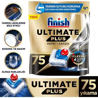 Finish Ultimate Plus 75 Kapsül  Bulaşık Makinesi Deterjanı Tableti (1 x 75 Kapsül)