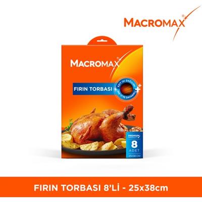 Fırın Torbası 8 Adet (25x38 cm), Lezzetli ve Sulu Pişirme İçin, Fırın Kirlenmesine Son
