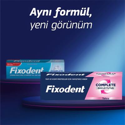 Fixodent Complete Aromasız Diş Protez Yapıştırıcı Krem 47 gr – Güçlü Tutuş, Sızdırmazlık ve Gün Boyu Konfor