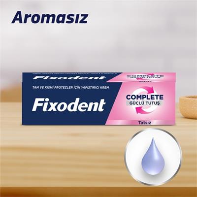 Fixodent Complete Aromasız Diş Protez Yapıştırıcı Krem 47 gr – Güçlü Tutuş, Sızdırmazlık ve Gün Boyu Konfor