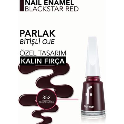 Flormar Flormar-Oje - Flormar Nail Enamel 352 Blackstar Red New 34000081-352