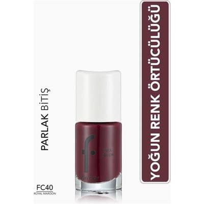 Flormar Full Color Yoğun Pigmentli Parlak Oje (FC40 Royal Maroon) 8690604379934