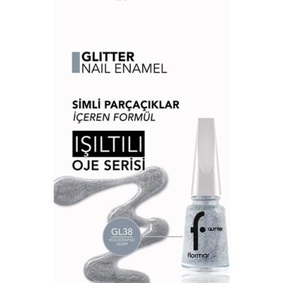 Flormar Glitter Yarı Transparan & Parlak Bitişli Simli Oje