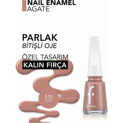 Flormar Klasik Parlak Bitişli Yüksek Pigmentli Oje ( 510 Agate New) 8682536036375