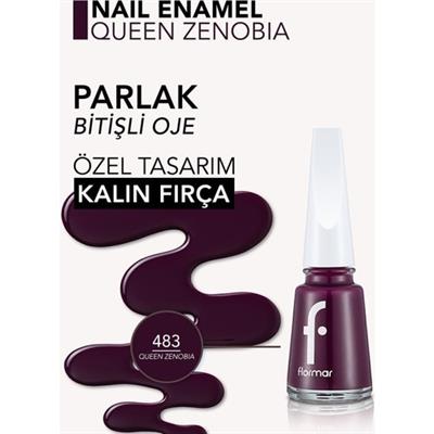 Flormar Klasik Parlak Bitişli Yüksek Pigmentli Oje (483 Queen Zenobia New) 8682536036252
