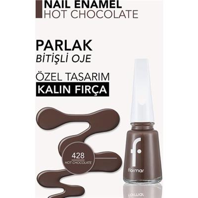 Flormar Klasik Parlak Bitişli Yüksek Pigmentli Oje (428 Hot Chocolate New) 8682536036115