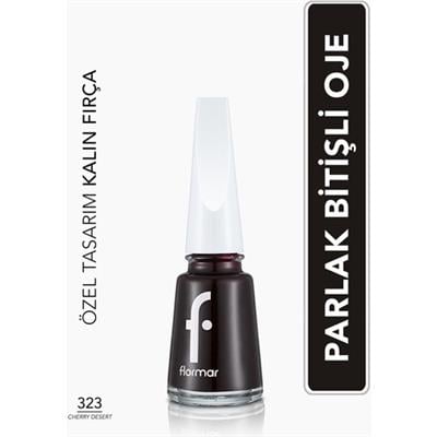 Flormar  Parlak Bitişli Yüksek Pigmentli Oje (323 Cherry Dessert New) 8682536035910