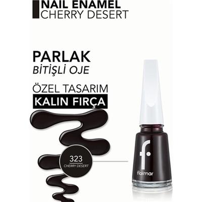 Flormar  Parlak Bitişli Yüksek Pigmentli Oje (323 Cherry Dessert New) 8682536035910
