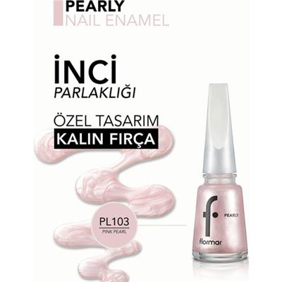 Flormar Sedefli Parlak Oje (Pembe) - Pearly Nail Enamel - PL103 Pink Pear - 8682536035293