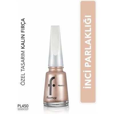 Flormar Yeni Maxi Brush Sedefli Parlak Oje (PL450 Salmon Dust )