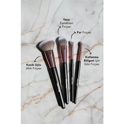 Flormar-Yumuşak Kıllı ve Dayanıklı Makeup Brush Set Allık & Fondöten & Far & Crease Makyaj Fırça Seti (012) 8690604597772