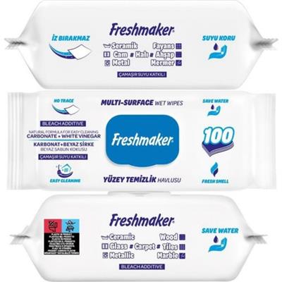 Freshmaker Çamaşır Suyu Katkılı Yüzey Temizlik Havlusu 100 Yaprak