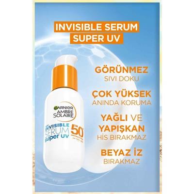 Garnier Ambre Solaire Invisible Serum Super UV Günlük Güneş Koruyucu Serum