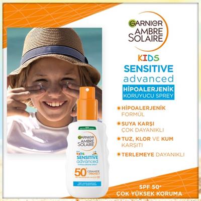 Garnier Ambre Solaire Sensitive Advanced Çocuk Hipoalerjenik Güneş Koruyucu Sprey SPF50+ 150ML