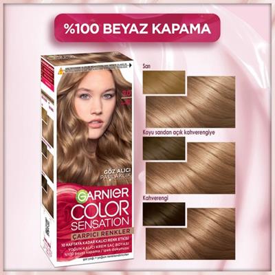 Garnier Çarpıcı Renkler Kalıcı Krem Saç Boyası 7.0 Bal Kumral – Amonyaksız Formül, Yoğun Parlaklık ve Tam Beyaz Kapatma