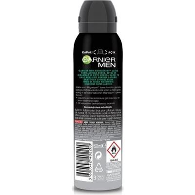 Garnier Men Magnezyum Sprey Deodorant 72 Saat Kötü Kokuya Karşı Koruma 150 ml