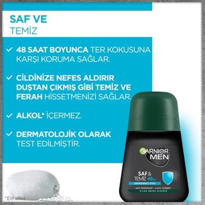 Garnier Men Saf ve Temiz Roll-On 50 ML