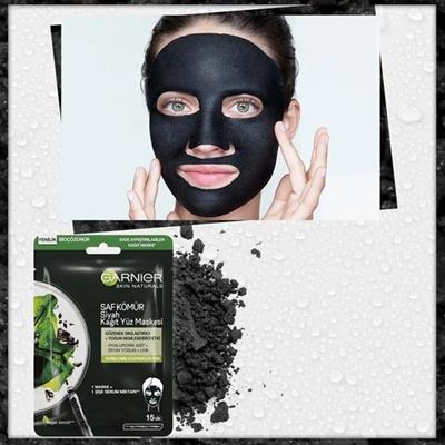 Garnier Saf Kömür Siyah Yosun Gözenek Sıkılaştırıcı Kağıt Yüz Maskesi