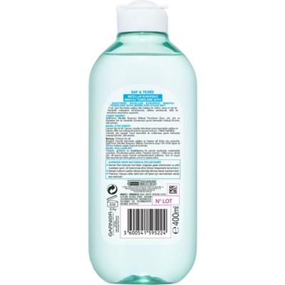 Garnier Saf & Temiz Makyaj Temizleme Suyu Yağlı Ciltler İçin Arındırıcı Etki 400 ml