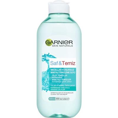 Garnier Saf & Temiz Makyaj Temizleme Suyu Yağlı Ciltler İçin Arındırıcı Etki 400 ml