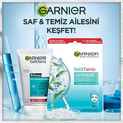 Garnier Saf & Temiz Peeling 3ü 1 Arada Temizleme Maske 150 ml