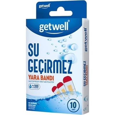 Getwell Suya Dayanıklı İlk Yardım Bandı - Nefes Alabilen ve Hava Geçirgen Yapı, 38x72mm (2 Adet) + 25x72mm (4 Adet) + 19x56mm (4 Adet)