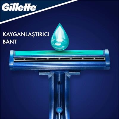 Gillette Blue II Plus Erkek Kullan At Tıraş Bıçağı 7li Paslanmaz Çelik ve Kaygan Bantlı