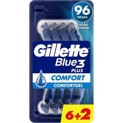 Gillette Blue3 Comfort Kullan At Tıraş Bıçağı 6+2 Adet
