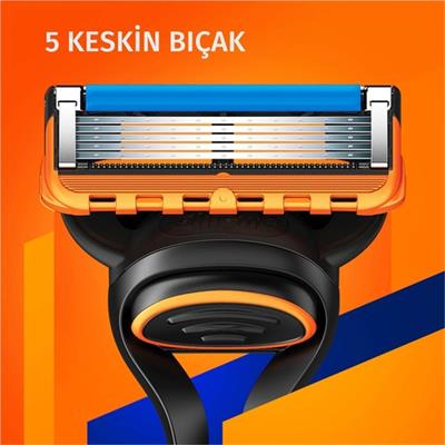 Gillette Fusion5 Tıraş Makinesi ve Yedek Bıçağı 5li + Tıraş Bıçağı Standı