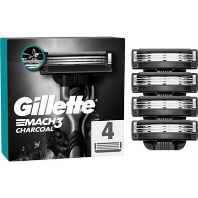 Gillette Mach3 Charcoal Tıraş Bıçağı 4 Adet Mikrofin Koruyucularla Cilt Tahrişini Azaltan