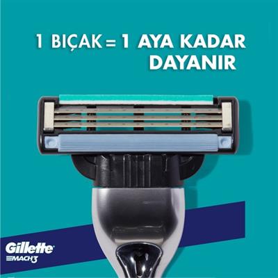 Gillette Mach3 Erkek Yedek Tıraş Bıçağı 2li – Dayanıklı Çelik Bıçaklar, Hassas ve Konforlu Tıraş Deneyimi