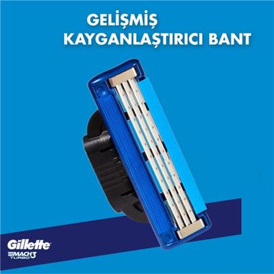 Gillette Mach3 Turbo Yedek Tıraş Bıçağı 5li