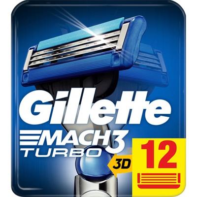 Gillette Mach3 Turbo Yedek Tıraş Bıçağı 12 Adet