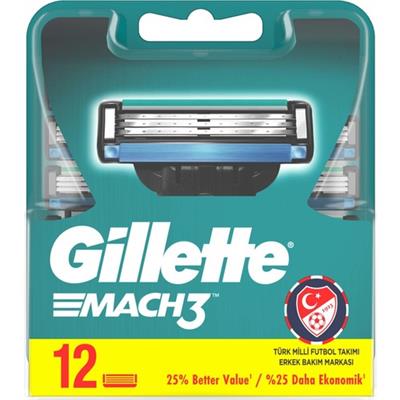 Gillette Mach3 Yedek Tıraş Bıçağı 12li