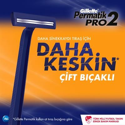 Gillette Permatik Pro 2 - 10 + 2 Poşet