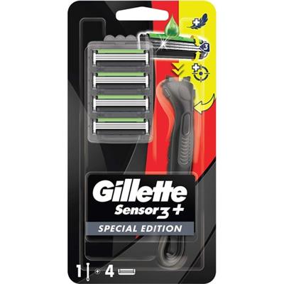 Gillette Sensor3+ Special Edition 4lü Yedek Bıçağı Başlıklı Tıraş Makinesi