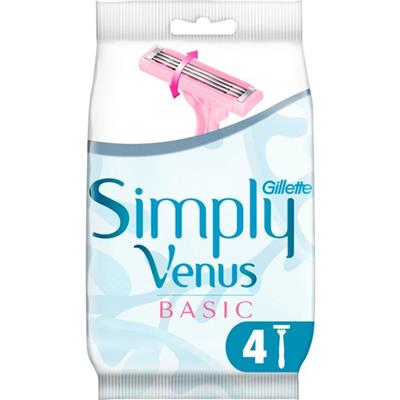 Gillette Simply Venus 3 Kadın Kullan At Tıraş Bıçağı 4lü Kaygan Bantlı Tahriş Azaltıcı Başlık