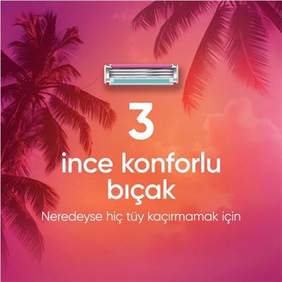 Gillette Simply Venus 3 Tıraş Makinesi + 3 Yedek Tıraş Bıçağı