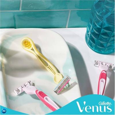 Gillette Venus 3lü Kadın Tıraş Bıçağı Kullan-At Tasarımıyla Rahat Tıraş Deneyimi