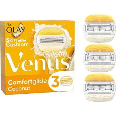 Gillette Venus ComfortGlide Olay Kadın Tıraş Bıçağı Yedek Başlık 3lü Paket – Hindistan Cevizi Kokulu, 5 Bıçaklı Ergonomik Tasarım
