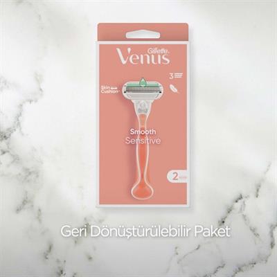 Gillette Venus Smooth Sensitive Tıraş Makinesi - 2 Bıçak