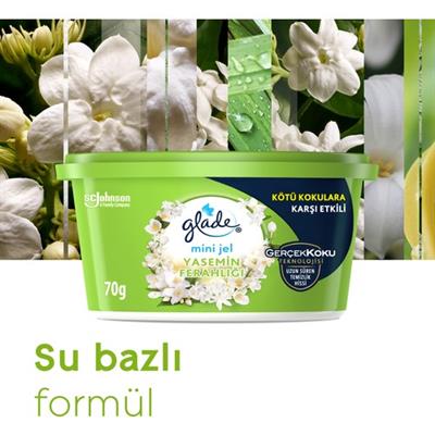 Glade Mini Jel Oda Kokusu 70 g Yasemin Ferahlığı ile Kötü Kokulara Karşı Etkili