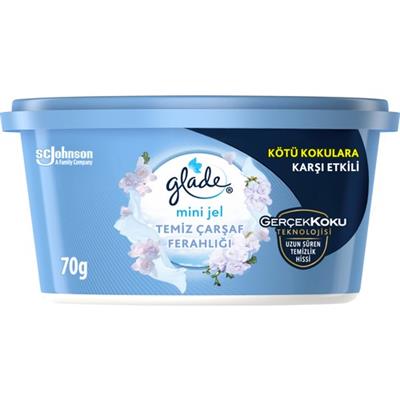 Glade Mini Jel Oda Kokusu Temiz Çarşaf Ferahlığı 70 gr Uzun Süre Kalıcı Koku Giderici
