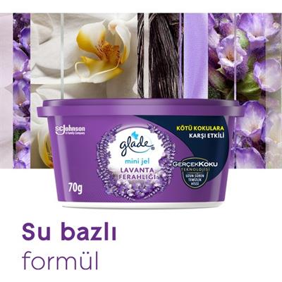 Glade Oda Kokusu Mini Jel Lavanta 70 Gr Kötü Kokulara Karşı Etkili Ferahlık