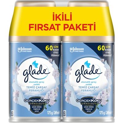 Glade Oda Kokusu Otomatik Sprey 2li Yedek Temiz Çarşaf Ferahlığı 269 Mlx2