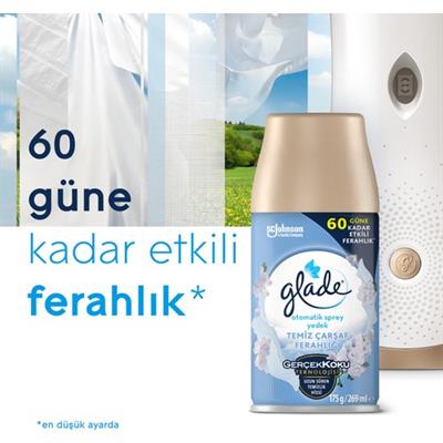 Glade Oda Kokusu Otomatik Sprey 2li Yedek Temiz Çarşaf Ferahlığı 269 Mlx2